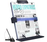 Barelove Document Holder Paper Stand with 7 Adjustable Positions, Black Metal Paper Holder Stand for Desk When Typing for Reading A4 Letter, Books, Music Sheet, Receipts, Textbooks