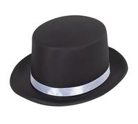 Barelove Top Hat Costume Shiny Sequin Magician Victorian Hat Dress Up Hat Christmas Bowler Top Hats Halloween Cosplay Costume (White)