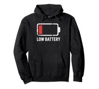 Barely Adulting Retro Robot Functioning Low Battery Mode Pullover Hoodie
