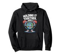 Barely Holding It Together anxiety Survivor Stress Humor Pullover Hoodie