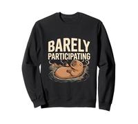 Barely Participating Funny Lazy Capybara Vibes Sweatshirt