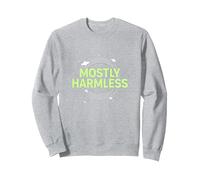 Barely Tolerable Mostly Harmless Cosmic Humor Sweatshirt, Adult Unisex, Heather Grey, XXL