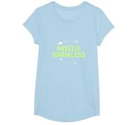 Barely Tolerable Mostly Harmless Cosmic Humor T-Shirt, Girls, Baby Blue, Large