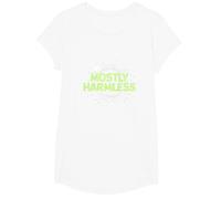 Barely Tolerable Mostly Harmless Cosmic Humor T-Shirt, Girls, White, Large