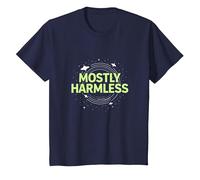 Barely Tolerable Mostly Harmless Cosmic Humor T-Shirt, Kids, Navy, 8 Years