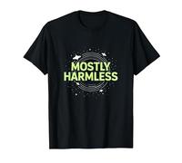 Barely Tolerable Mostly Harmless Cosmic Humor T-Shirt, Men, Black, 6XL