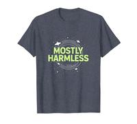 Barely Tolerable Mostly Harmless Cosmic Humor T-Shirt, Men, Heather Blue, 4XL