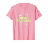 Barely Tolerable Mostly Harmless Cosmic Humor T-Shirt, Men, Pink, L