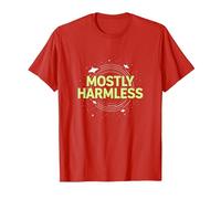 Barely Tolerable Mostly Harmless Cosmic Humor T-Shirt, Men, Red, 3XL