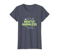 Barely Tolerable Mostly Harmless Cosmic Humor T-Shirt, Women, Heather Blue, 3XL