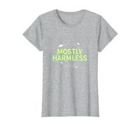 Barely Tolerable Mostly Harmless Cosmic Humor T-Shirt, Women, Heather Grey, XXL