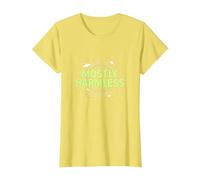 Barely Tolerable Mostly Harmless Cosmic Humor T-Shirt, Women, Lemon, L