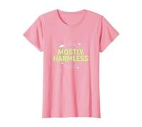 Barely Tolerable Mostly Harmless Cosmic Humor T-Shirt, Women, Pink, XL