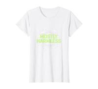 Barely Tolerable Mostly Harmless Cosmic Humor T-Shirt, Women, White, XS