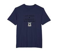 Barely Tolerable Personality Bear Humor Gift T-Shirt, Men's Big and Tall, Navy, 3X Tall
