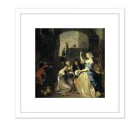 Barend Graat Prodigal Son Painting 8X8 Inch Square Wooden Framed Wall Art Print Picture with Mount Artery8 White One Size