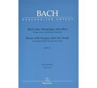 BARENREITER BACH J.S - BRICH DEM HUNGRIGEN DEIN BROT BWV 39 - VOCAL SCORE Classical sheets Voice solo, piano