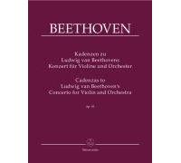 BARENREITER BEETHOVEN L.VAN - CADENZAS TO LUDWIG VAN BEETHOVEN'S CONCERTO FOR VIOLIN AND ORCHESTRA OP.61 Classical sheets Violin