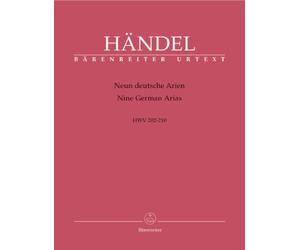 BARENREITER HÄNDEL G.F.- 9 GERMAN ARIAS HWV 202-210 - SOPRANO SOLO, VIOLIN, BASSO CONTINUO Classical sheets Soprano, instruments