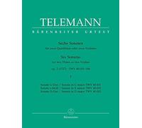 BARENREITER TELEMANN G. PH. - SECHS SONATEN - 2 FLUTES- VOL. 1 Classical sheets Transverse Flute by Georg Philipp Telemann