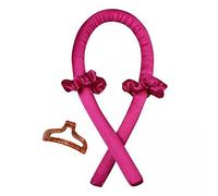 barenx 2x Curling Rod Heatless Heatless Headband Curls Curler Set Rose Red