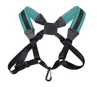 barenx Adjustable Saxophone Strap with Hook Leather Widened Double Shoulder Strap Comfortable Saxophone Harness Shoulder Strap for Tenor Musical Instrument - Green Medium