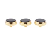 barenx Hand Polished Trumpet Finger Key Buttons for Repairing Natural Stone Pieces - Black