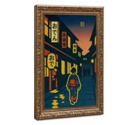 Bareronor A Walk in Osaka at Night Canvas Poster Bedroom Decor Landscape Office Room Decor Gift 24" L X 36" W