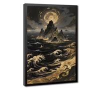Bareronor Beautiful Mountains And Rivers Canvas Poster Bedroom Decor Landscape Office Room Decor Gift 8" L X 12" W