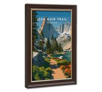 Bareronor California Mountain Lakeside Canvas Poster for Home Decor Gift