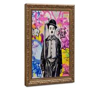Bareronor Charlie Chaplin Graffiti Canvas Poster Bedroom Decor Landscape Office Room Decor Gift 20" L X 30" W