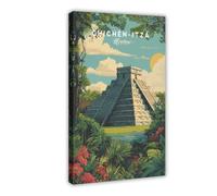 Bareronor Chichén Itzá Canvas Poster for Office Decor Gift