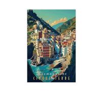 Bareronor Cinque Terre Italy Canvas Poster for Dorm Room Decor Gift