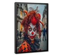 Bareronor Clown Street Art Canvas Poster Bedroom Decor Landscape Office Room Decor Gift 20" L X 30" W