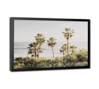 Bareronor Coastal Palm Tree Canvas Poster Wall Art Decor Print Picture Paintings for Living Room Bedroom Decoration 20" L X 30" W