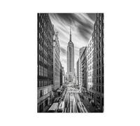 Bareronor Empire State Building Canvas Poster Bedroom Decor Landscape Office Room Decor Gift 8" L X 12" W