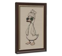 Bareronor Funny Duck Bathroom Canvas Poster Bedroom Decor Landscape Office Room Decor Gift 12" L X 18" W