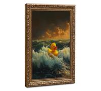 Bareronor Funny Duck Bathroom Vintage Canvas Poster Bedroom Decor Landscape Office Room Decor Gift 12" L X 18" W