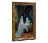 Bareronor Ghosts Having Dinner Canvas Poster Bedroom Decor Landscape Office Room Decor Gift 12" L X 18" W