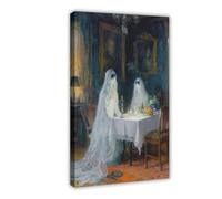 Bareronor Ghosts Having Dinner Canvas Poster Bedroom Decor Landscape Office Room Decor Gift 16" L X 24" W