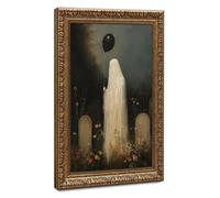 Bareronor Gothic Ghost Cemetery Canvas Poster Wall Art Decor Print Picture Paintings for Living Room Bedroom Decoration 12" L X 18" W