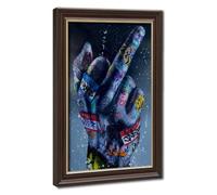 Bareronor Graffiti Rude Middle Finger Canvas Poster Bedroom Decor Landscape Office Room Decor Gift 24" L X 36" W