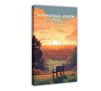 Bareronor Hampstead Heath Canvas Poster Bedroom Decor Landscape Office Room Decor Gift 16" L X 24" W
