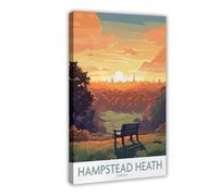 Bareronor Hampstead Heath London Skylin Canvas Poster Bedroom Decor Landscape Office Room Decor Gift 8" L X 12" W