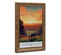 Bareronor Hampstead Heath London Skylin Canvas Poster Bedroom Decor Landscape Office Room Decor Gift 12" L X 18" W