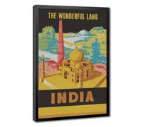 Bareronor Indian Vintage Taj Mahal Art Canvas Poster Bedroom Decor Landscape Office Room Decor Gift 20" L X 30" W