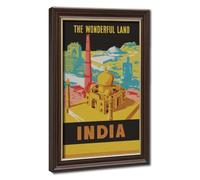Bareronor Indian Vintage Taj Mahal Art Canvas Poster Bedroom Decor Landscape Office Room Decor Gift 12" L X 18" W