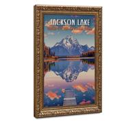Bareronor Jackson Lake Canvas Poster for Dorm Room Decor Gift