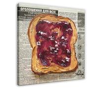 Bareronor Jam Toast Food Canvas Poster for Office Decor Gift