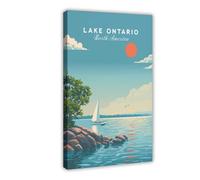 Bareronor Lake Ontario Canvas Poster for Home Decor Gift